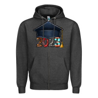 Charcoal Heather 2023 graduation hat bbs Zipper Hoodie - BundleAndBundleShop
