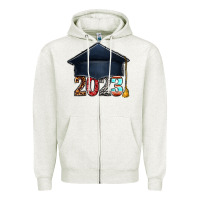 Oatmeal Heather 2023 graduation hat bbs Zipper Hoodie - BundleAndBundleShop