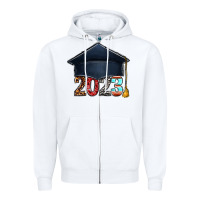 White 2023 graduation hat bbs Zipper Hoodie - BundleAndBundleShop