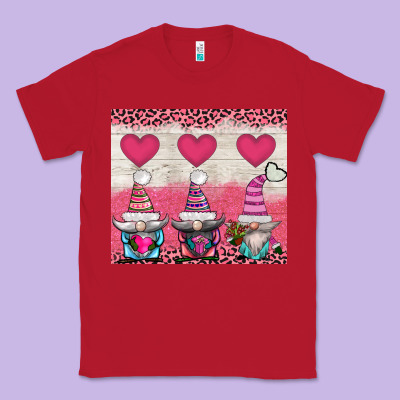 V.d 3 Gnomes And Hearts Classic Tee Designed By Adodesignshop
