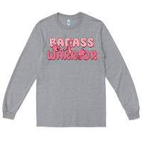 Heather Grey badass warrior Long Sleeve Tee - MaliasSmallBusiness