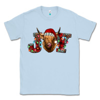 Dusty Blue joy highland cow Classic Tee - Jasminsmagicworld