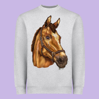 Horse Heavyweight Sweatshirt Designed By Barkaloodesign