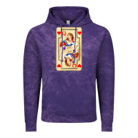 Cloud Purple love playing cards queen Vintage Hoodie - AdoDesignShop