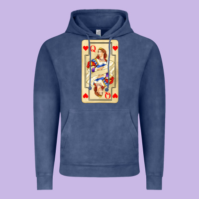 Love Playing Cards Queen Vintage Hoodie Designed By Adodesignshop