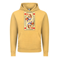 Vintage Mustard love playing cards queen Vintage Hoodie - AdoDesignShop