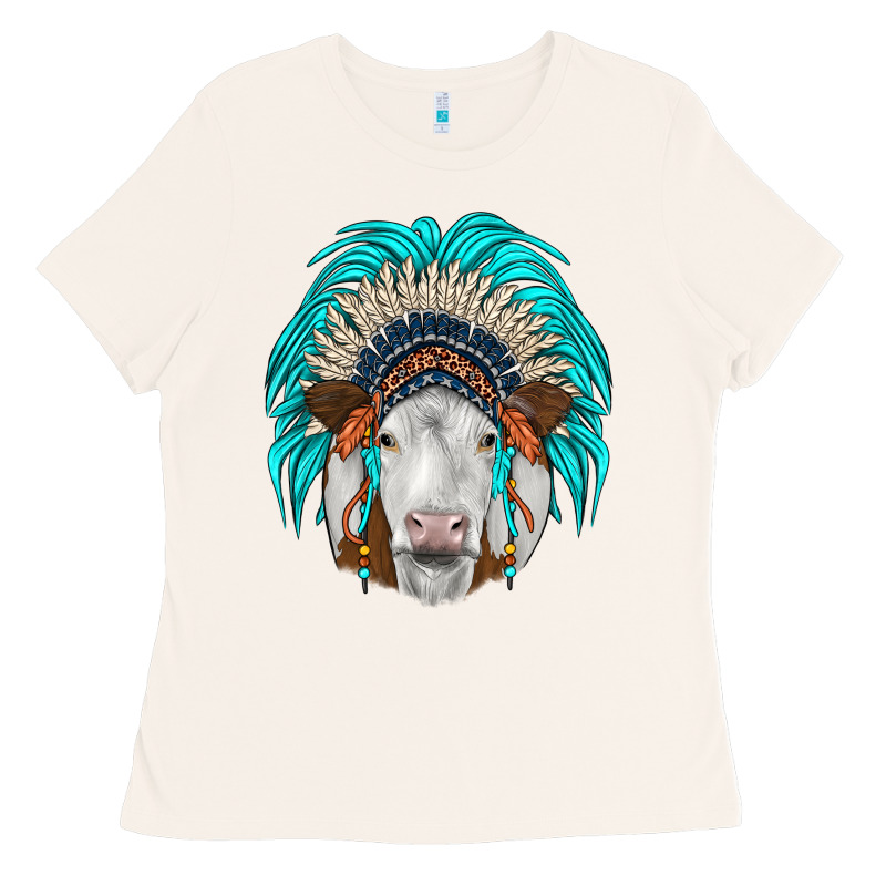Simmental Indian Headdress Ladies Tee by JahusDesignShop | Teevron