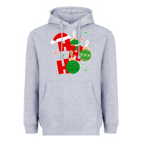 Heather Grey Christmas Ho Ho Ho Heavyweight Hoodie - Bettercallsaul