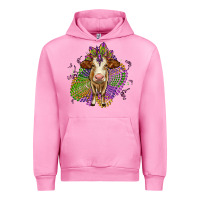 Fuchsia Pink simmental mardi gras Urban Hoodie - OliviaCreatesArt