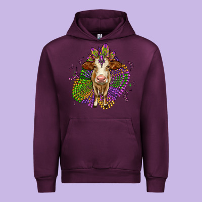 Simmental Mardi Gras Urban Hoodie Designed By Oliviacreatesart