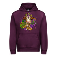Mauve Wine simmental mardi gras Urban Hoodie - OliviaCreatesArt