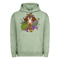 Pigment Oil Green simmental mardi gras Urban Hoodie - OliviaCreatesArt