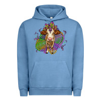 Pigment Pebble Blue simmental mardi gras Urban Hoodie - OliviaCreatesArt