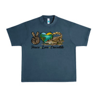 Midnight Navy Peace Love Crocodile Urban Heavy Tee - LillyAllenDesigns