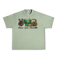 Oil Green Peace Love Crocodile Urban Heavy Tee - LillyAllenDesigns
