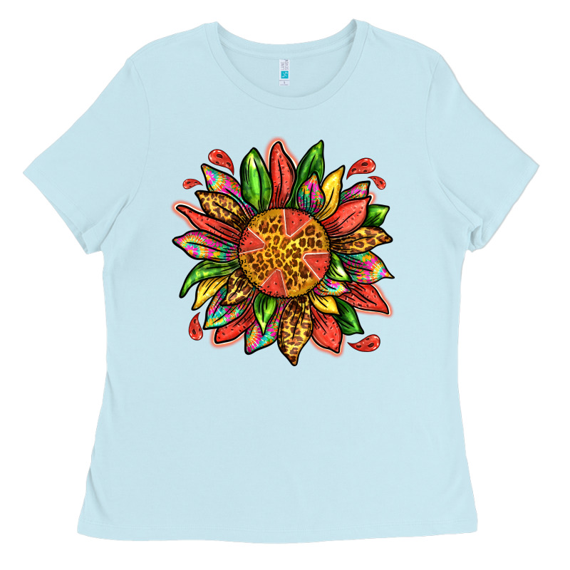 Watermelon Sunflower Ladies Tee by texasbilliewilder | Teevron