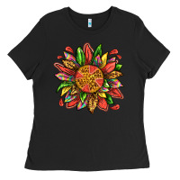 Black watermelon sunflower Ladies Tee - texasbilliewilder