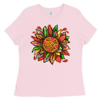 Bubblegum Pink watermelon sunflower Ladies Tee - texasbilliewilder