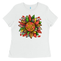 White watermelon sunflower Ladies Tee - texasbilliewilder