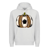 Dove Grey Soccer Pumpkin Premium Hoodie - texasbilliewilder