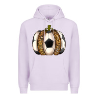 Lilac Soccer Pumpkin Premium Hoodie - texasbilliewilder