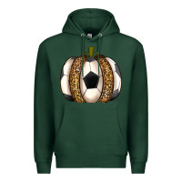Sports Green Soccer Pumpkin Premium Hoodie - texasbilliewilder
