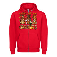 Red chilling with my gnomies bbs Zipper Hoodie - BundleAndBundleShop