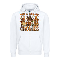 White chilling with my gnomies bbs Zipper Hoodie - BundleAndBundleShop
