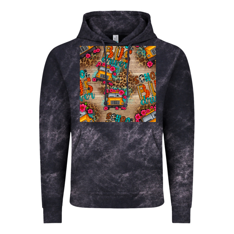 School Bus Driver And Flower Seamless Patterns Vintage Hoodie by BundleAndBundleShop | Teevron
