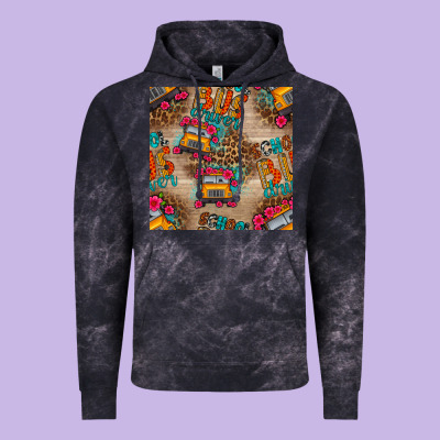 School Bus Driver And Flower Seamless Patterns Vintage Hoodie Designed By Bundleandbundleshop