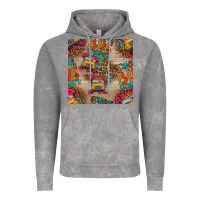 Cloud Rock school bus driver and flower seamless patterns Vintage Hoodie - BundleAndBundleShop