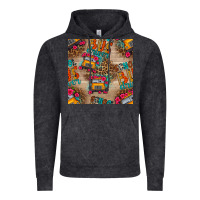 Vintage Black school bus driver and flower seamless patterns Vintage Hoodie - BundleAndBundleShop