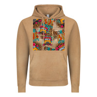 Vintage Camel school bus driver and flower seamless patterns Vintage Hoodie - BundleAndBundleShop