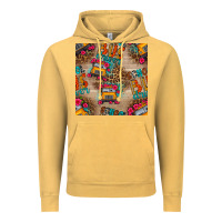 Vintage Mustard school bus driver and flower seamless patterns Vintage Hoodie - BundleAndBundleShop