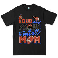Black loud and proud football mom Premium Tee - Zillion Design Studio