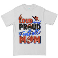 Dove Grey loud and proud football mom Premium Tee - Zillion Design Studio