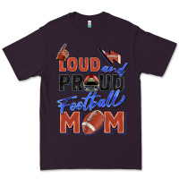 Plum loud and proud football mom Premium Tee - Zillion Design Studio