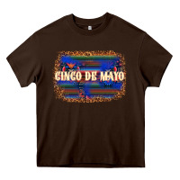 Chocolate Brown Cinco de Mayo Heavy Core Tee - texasbilliewilder
