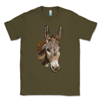 Army Green Andalusian Donkey Face Classic Tee - LillyAllenDesigns