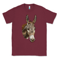 Burgundy Andalusian Donkey Face Classic Tee - LillyAllenDesigns