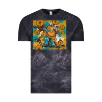 Cloud Black sunflowers and cowboy boots with cowhide and glitter tumbler Vintage Tee - Artiststas