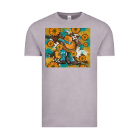 Vintage Zinc sunflowers and cowboy boots with cowhide and glitter tumbler Vintage Tee - Artiststas