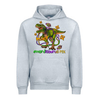 Heather Grey mardi saurus rex olivia Urban Hoodie - OliviaCreatesArt