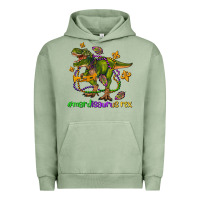Pigment Oil Green mardi saurus rex olivia Urban Hoodie - OliviaCreatesArt
