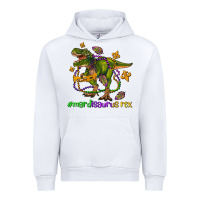White mardi saurus rex olivia Urban Hoodie - OliviaCreatesArt