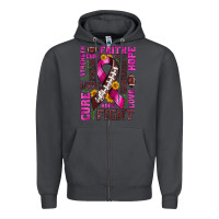 Smoke breast cancer american football ribbon love cure fight bbs Zipper Hoodie - BundleAndBundleShop