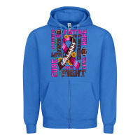 True Royal breast cancer american football ribbon love cure fight bbs Zipper Hoodie - BundleAndBundleShop