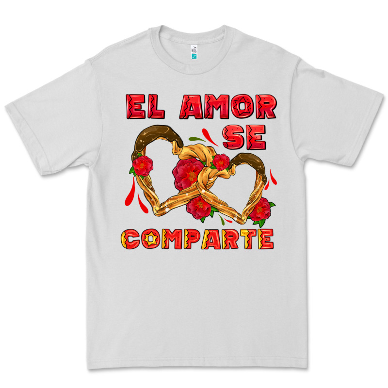 El Amor Se Comparte With Churros Premium Tee by AdoDesignShop | Teevron