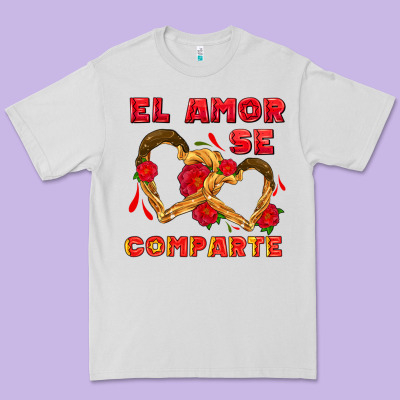 El Amor Se Comparte With Churros Premium Tee Designed By Adodesignshop