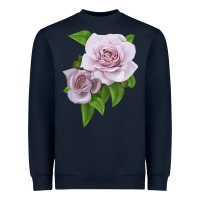 Navy Silver Lining Rose Heavyweight Sweatshirt - LillyAllenDesigns